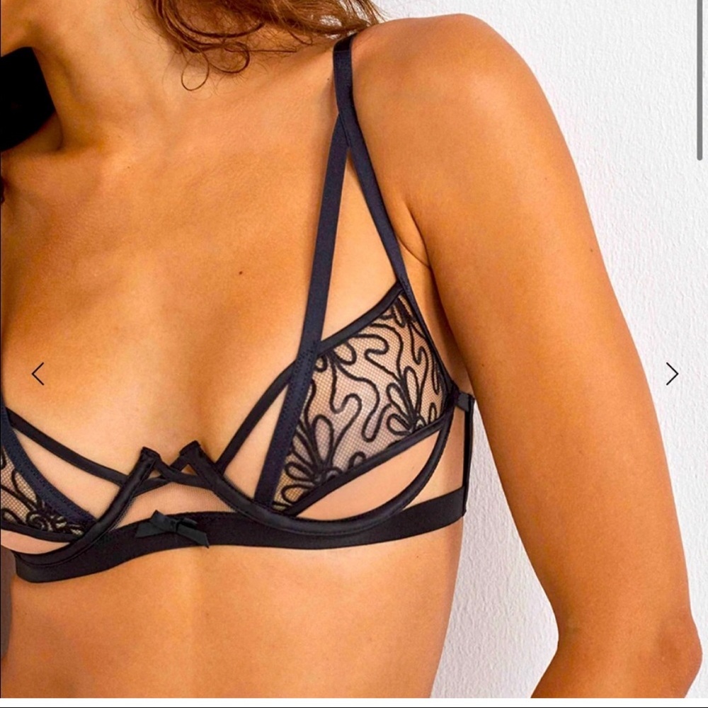 For Love & Lemons & Victoria’s Secret Soutache Bra. Size XS. Black. NWT